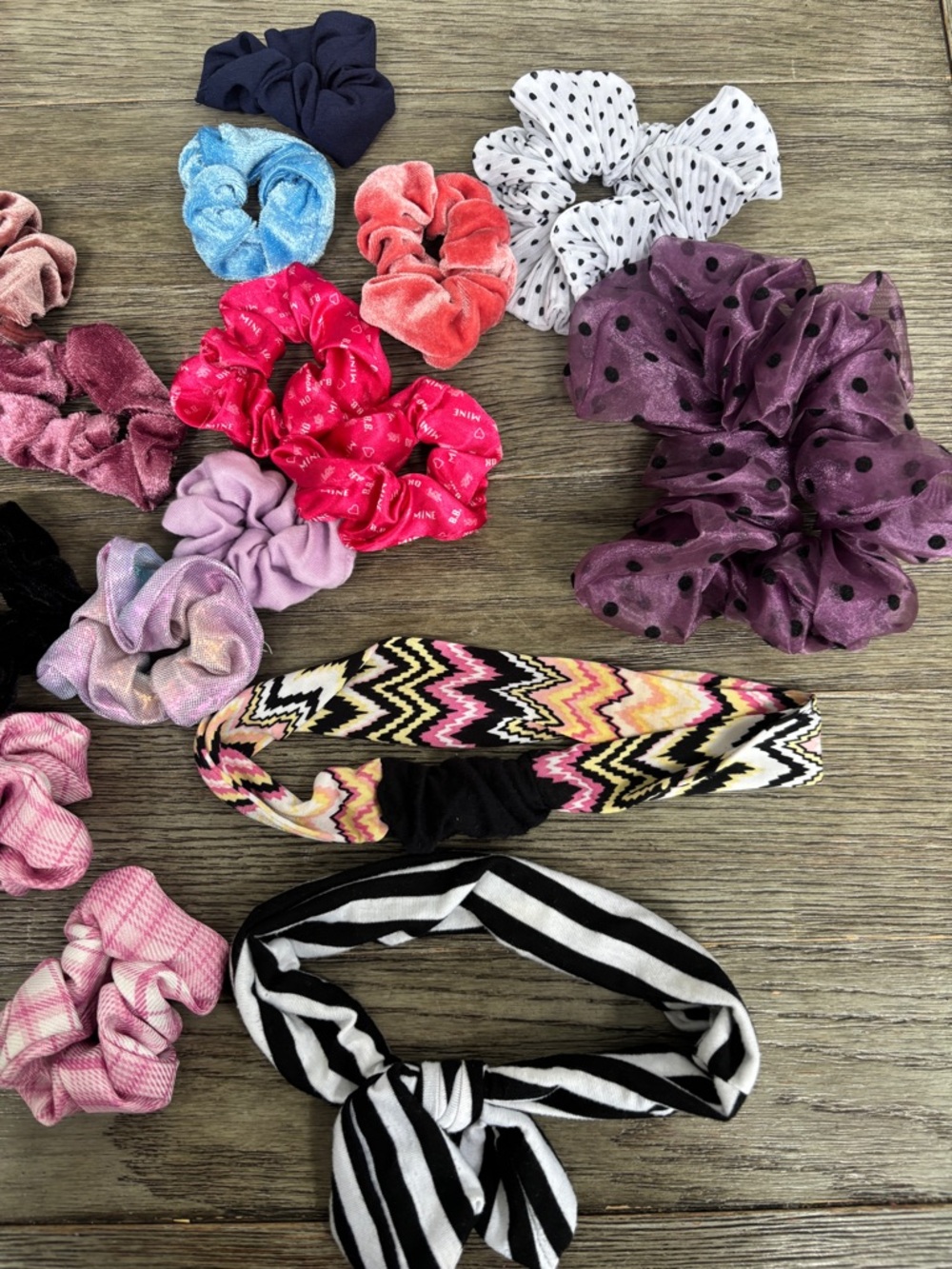 Kids Multi-Color Scrunchie and Headband Set - Picture 2 of 3